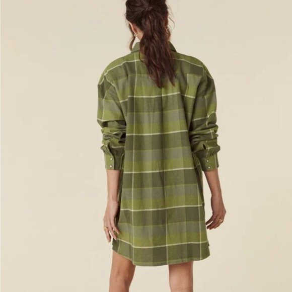 Spell & The Gypsy Collective Wyatt Flannel Shirt Dress, S, NWT - Picture 4 of 8